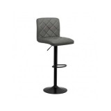 Scaun de bar ABS 147, cu spatar, piele ecologica, suport picioare, cadru metalic, rotativ, 100 kg