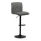 Scaun de bar ABS 147, cu spatar, piele ecologica, suport picioare, cadru metalic, rotativ, 100 kg