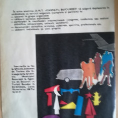 1978, Reclama ONT Carpati 24 x 16 cm, BUCURESTI, turism in comunism