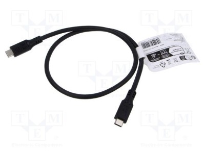 Cablu USB 3.2 USB C Goobay 0,5m negru 10Gbps foto