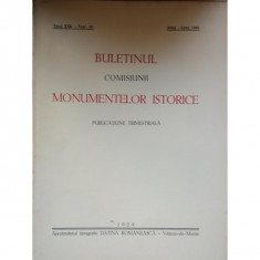 BULETINUL COMISIUNII MONUMENTELOR ISTORICE OC/DEC 1929 foto