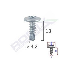 SURUB AUTOFORANT DIN ZINC 4.2X13 SET 100 BUC 62298 foto