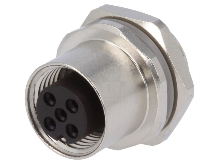 Conector M12 mamă IP67, 5 pini