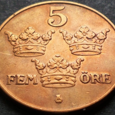 Moneda istorica 5 ORE - SUEDIA, anul 1950 * cod 4605 A = excelenta