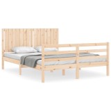Cumpara ieftin Cadru de pat cu tablie, 160x200 cm, lemn masiv