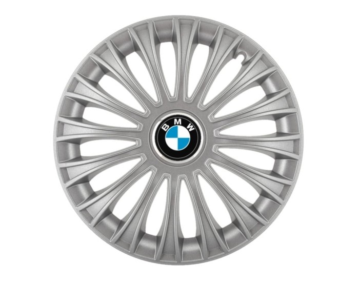 Set 4 capace roti Dino cromat R15, pentru gama auto BMW