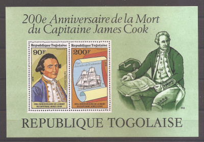 Togo 1979 - 200 de ani de la moartea căpitanului James Cook, 1728-1779, PA, MNH foto