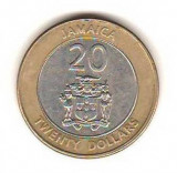 SV * Jamaica 20 DOLLARS 2001 * MARCUS GARVEY - EROU NATIONAL * bimetal, America Centrala si de Sud, Cupru-Nichel