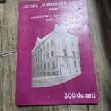 Liceul Gheorghe Lazar Sibiu, compendiu monografica 1692-1992