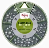 Set Plumbi CARP ZOOM 5 Compartimente Lead Split Shot XL, 120g