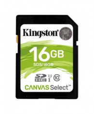 Secure digital card kingston 16gb sdhc clasa 10 uhs-i 80mb/s foto