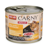 Conservă CARNY ADULT vită, pui + inimi de rață - 200 g, Animonda