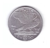 Moneda Italia 50 centesimi 1941, stare relativ buna, curata, Europa, Acmonital