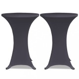 Husa elastica pentru masa, 2 buc., antracit, 80 cm