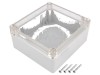 Carcasă universală ABS gri 115mm x 125mm x 58mm cu garnitură, KRADEX