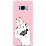 Husa silicon pentru Samsung S8, Butterfly In Hand