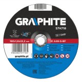 Disc de taiere pentru metal Graphite 180x1,6x22,2 mm, profil subtire