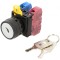 Comutator rotativ cu cheie 22mm - Negru