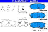 ATE 13.0460-5696.2 set placute frana disc