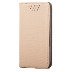 Husa Piele OEM Smart Magnet pentru Telefon 4.7 - 5.3 inci, dimensiuni interioare 150 x 75mm, Aurie