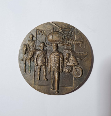 Medalie din anul 1991 Bicentenarul Jandarmeriei Franceze foto
