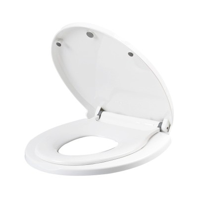 Capac de Toaleta cu Reductie 2 in 1, Flippy, pentru Copii si Adulti, Coborare Lenta si Silentioasa, Instalare Usoara, din PP5 , in Forma de U, Alb foto