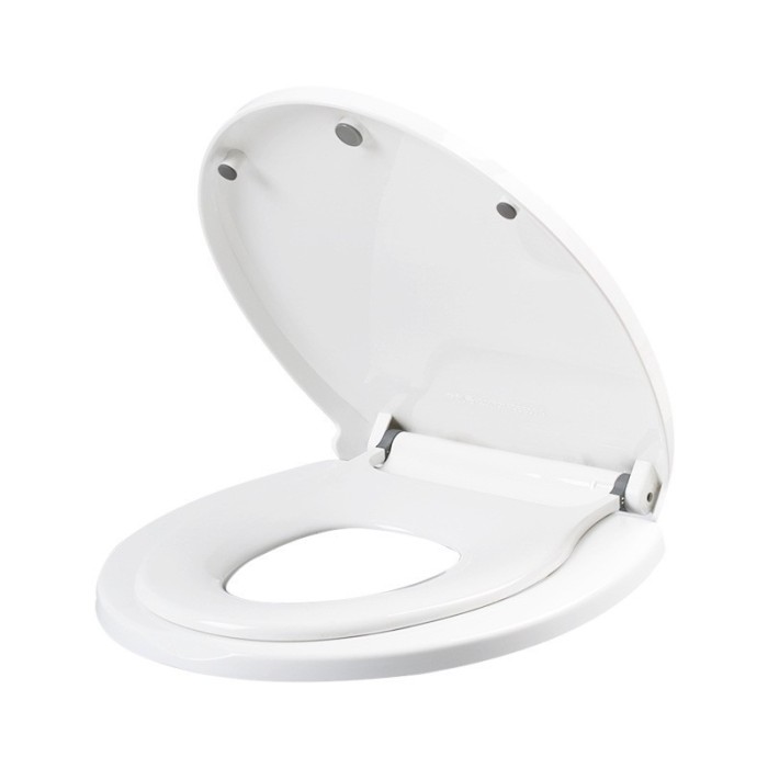 Capac de Toaleta cu Reductie 2 in 1, Flippy, pentru Copii si Adulti, Coborare Lenta si Silentioasa, Instalare Usoara, din PP5 , in Forma de U, Alb