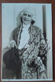 Fotografie tip carte postala, necirculata, George Niculescu-Basu 1882-1964, in opera Cavalerul Rozelor, 1933, cu dedicatie