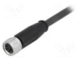 Conector M8 mamă 4 pini cu cablu 1,5m HARTING