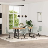 VidaXL Scaune de sufragerie, 6 buc., gri deschis, catifea 3315697