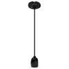 PENDUL TAVAN SOCLU E27 PORTELAN - NEGRU, V-TAC