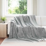 vidaXL Pătura de aruncat Gri 240 x 270 cm Molton 42016988