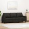 Gossi canapea cu 3 locuri, negru, 180 cm, material textil