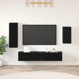 VidaXL Set comodă TV Pe perete 4 pcs Stejar negru 30.5 x 30 x 90 cm