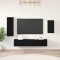 Set comodă TV Pe perete 4 pcs Stejar negru 30.5 x 30 x 90 cm
