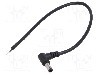 Cablu alimentare DC, DC 5,5/2,5 mufa, negru, 0,25m, POS - POSDC-Y-P25L-0.25