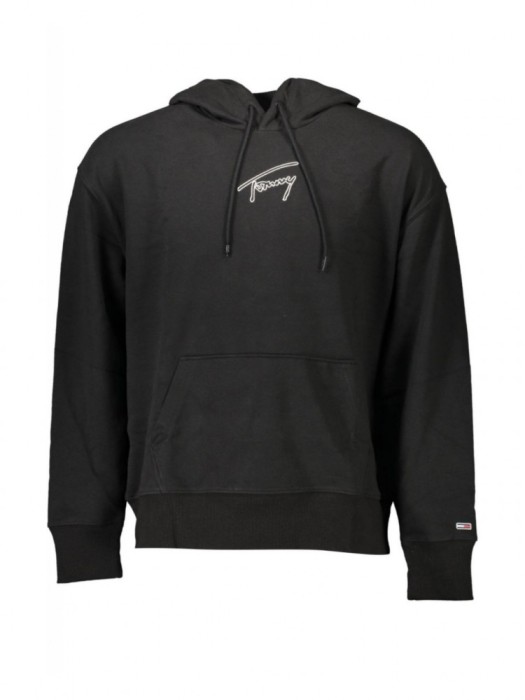 Hanorac barbati, cu imprimeu cu logo, Regular fit, Negru, XL