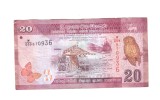 Bancnota Sri Lanka 20 rupees 24 decembrie 2019, circulata, stare buna