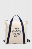 New Balance geanta de bumbac culoarea bej, LAB23111NNY