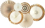 Set de 6 decoratiuni pentru petrecere ApisNest, hartie, multicolor, 20,3/30,4/40,6 cm