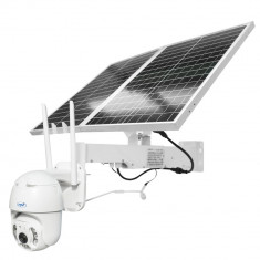 Kit camera supraveghere video PNI IP65 live PTZ 5MP, GSM 4G + Panou solar fotovoltaic PNI PSF6020