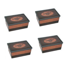Set 4 cutii de depozitare cu capac, plastic, maro/negru, 10 l foto