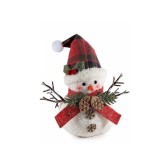 Figurina Om Zapada Craciun textil multicolor 19,5 x 10 x 21 H