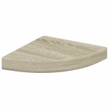 Cumpara ieftin Raft coltar de perete, stejar, 25 x 25 x 3,8 cm, MDF