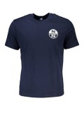 Tricou barbati, cu imprimeu cu logo, Regular fit, Bleumarin inchis, S