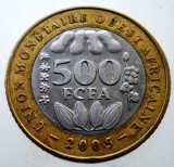 2.256 AFRICA DE VEST WEST AFRICAN STATES FCFA 500 FRANCS FRANCI 2005 BIMETAL