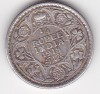 India &frac14; Rupee RUPIE 1918 George V, Asia, Argint