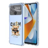 Husa antisoc pentru xiaomi poco c40, airbag pro, clear, cash is king