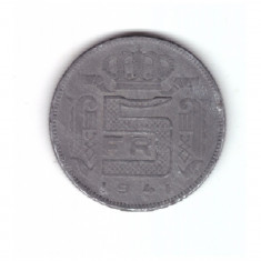 Moneda Belgia 5 francs/franci 1941, stare buna, curata