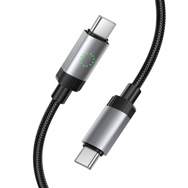 Cablu Date si Incarcare USB-C - USB-C HOCO X117, 60W, 1m, Negru